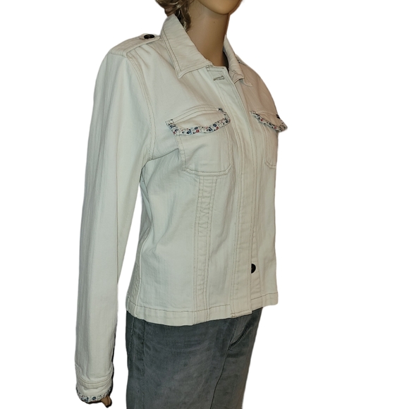 Tommy Jeans White Denim Jacket Size Large - Picture 4 of 11